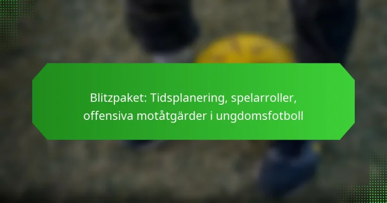 Blitzpaket: Tidsplanering, spelarroller, offensiva motåtgärder i ungdomsfotboll