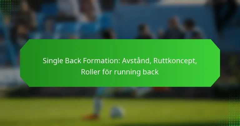 Single Back Formation: Avstånd, Ruttkoncept, Roller för running back