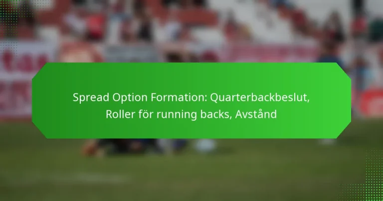 Spread Option Formation: Quarterbackbeslut, Roller för running backs, Avstånd