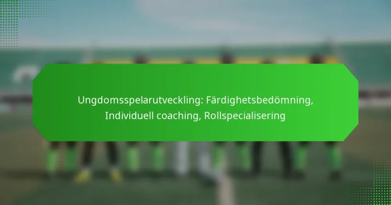 Ungdomsspelarutveckling: Färdighetsbedömning, Individuell coaching, Rollspecialisering