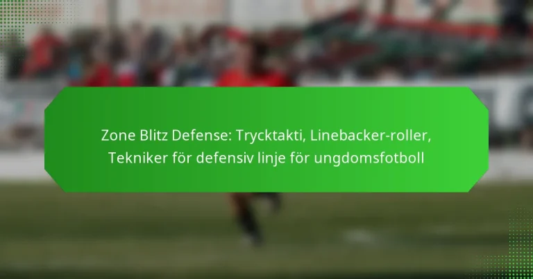 Zone Blitz Defense: Trycktakti, Linebacker-roller, Tekniker för defensiv linje för ungdomsfotboll